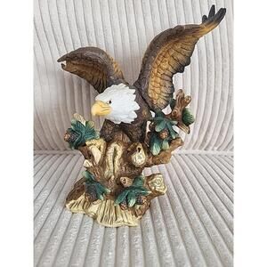 Stunning Hand-Painted Bald Eagle Figurine.